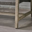 Hampton - Outdoor Wood And Wicker Loveseat - Gray