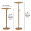 Morven - Adjustable Height Accent Table With Round Top - Antique Brass