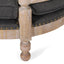 Round Pet Sofa, Wide Upholstered Pet Bed - Charcoal