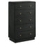 Burton - 5 Drawer Chest Of Drawers - Black
