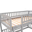 Low Bunk Bed With Slide, Fence And Ladder
