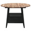 Arunda Yukon - Round Counter Height Dining Table With Pedestal Base And Built In Drawer - Oak