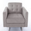 Victoria - Fabric Armchair With Metal Legs, Side Pockets, And Pillow