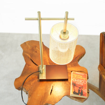 Bedroom Table Lamp With Lampshade - Bronze