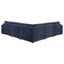 Azure - 5 Piece Upholstered Modular Sectional Sofa - Blue