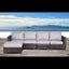 Wide Patio Sectional With Cushions - Brown