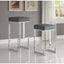Upholstered Bar Stool With High-Shine Legs