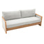 Modern 3 Seater Sofa With Wood Armrests
