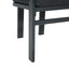 7 Piece Outdoor Dining Set With Table And 6 Chairs - Black / Teak / Gray