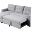 Upholstered Pull Out Sectional Sofa With Chaise