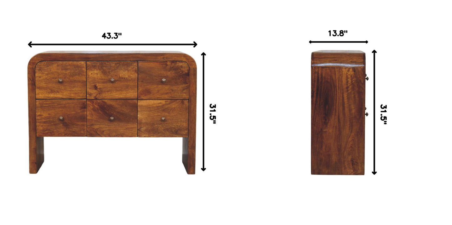Darcy - 3 Over 3 Drawer Chest - Brown