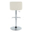 Toriano - Contemporary Adjustable Barstool Swivel With Rounded T Footrest (Set of 2)