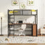 Loft Bed & 3 Layers Of Shelves And L-Shaped Desk