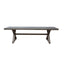 Modern Aluminum Outdoor Dining Bench With X Base - Dark Gray