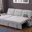 Ashlyn II - 84"W Woven Fabric Reversible Sleeper Sectional Sofa with Storage Chaise