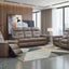 Keldon - Reclining Console Loveseat With Power Footrest - Brown