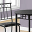 3 Pieces Dining Table Set, Small, Round, Contemporary & Modern