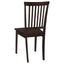 Stan - 5 Piece Dining Set With Rectangular Table And Slat Back Chairs - Cappuccino