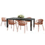 7 Piece Dining Set With Stackable Chairs