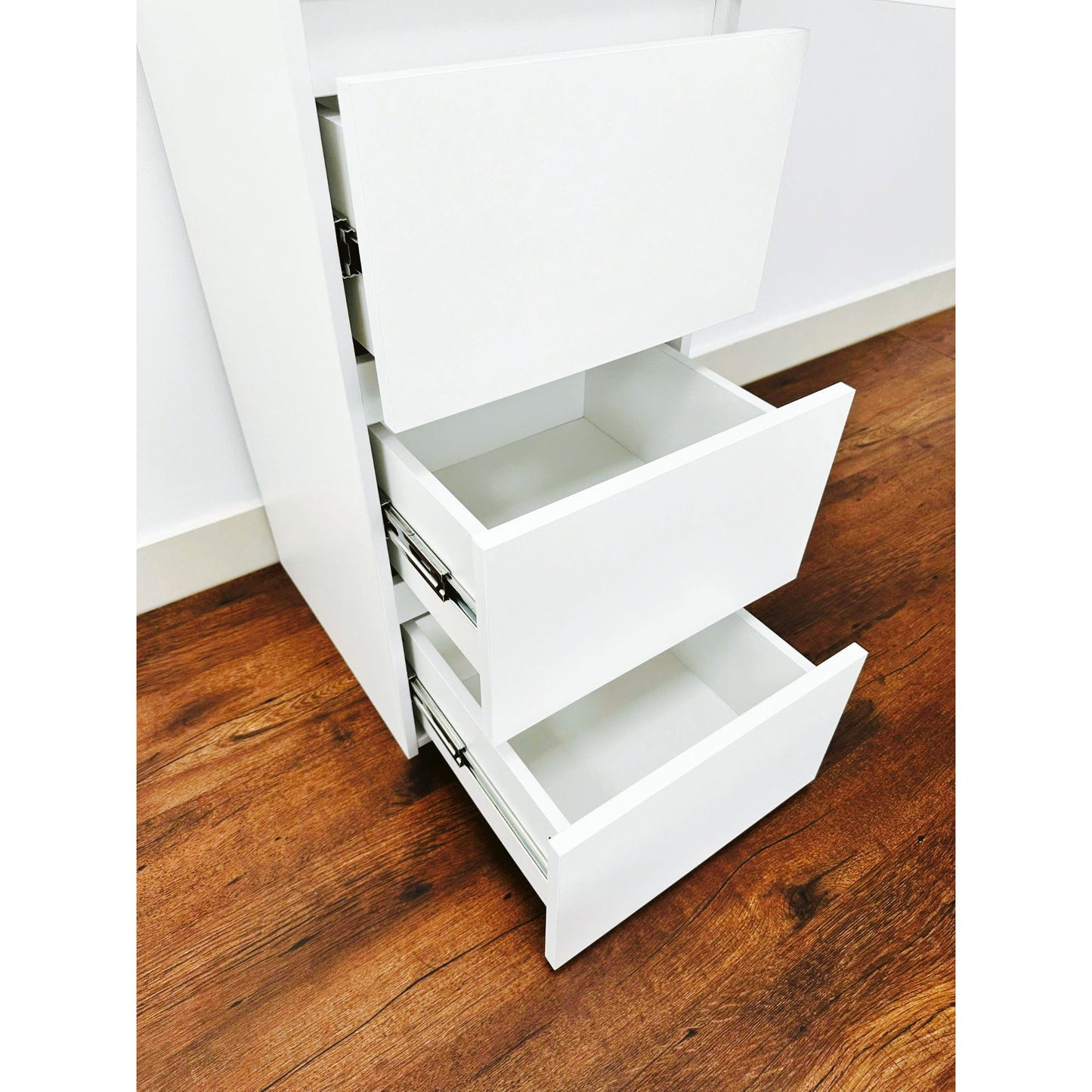 Elise - Slim Modular Closet Cabinet With Drawers - White