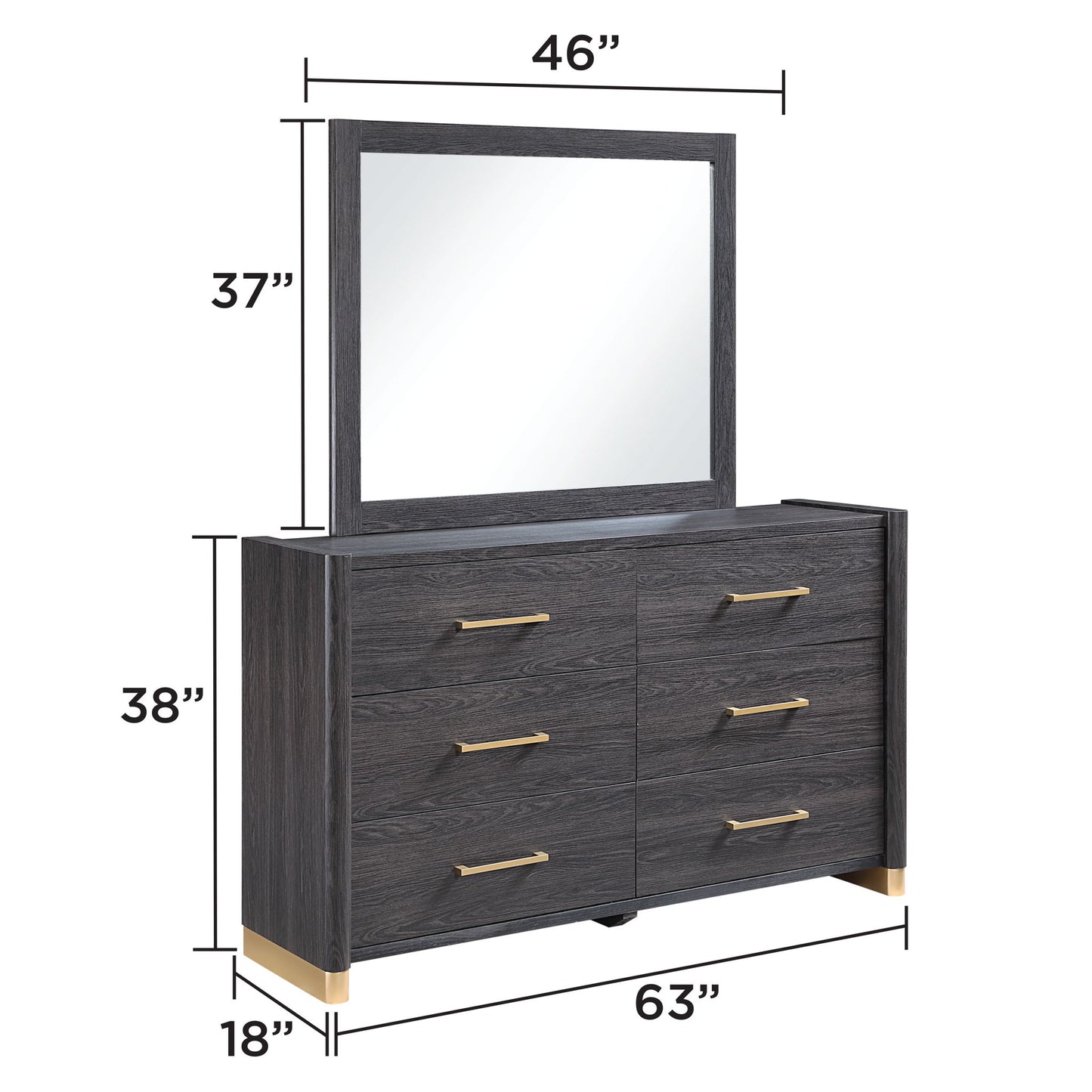 Clifton - Framed Dresser Mirror (Dresser Not Included) - Espresso