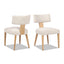 Louise - Split Back Upholstered Dining Side Chair (Set of 2) - Travertine Beige