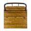 Dione Outdoor Industrial Acacia Wood Bar Set With Metal Frame And Slat Paneling - Brown