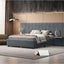 Upholstered Platform Bed With Big Headboard