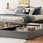 Upholstered Platform Bed With Hydraulic Storage System