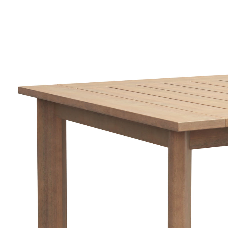 Wesley - Patio Dining Table With Self Storing Leaf - Light Brown
