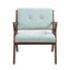 Modern Accent Chair With Plush Cushions, Angled Arm Design - Green