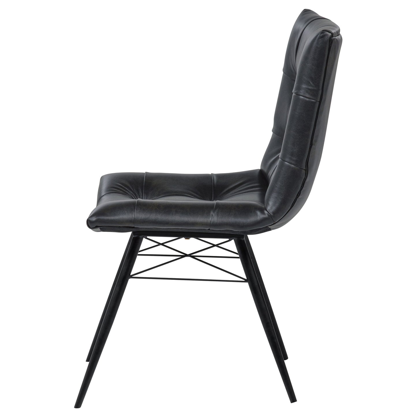 Tufted Back Dining Chairs (Set of 4) - Black