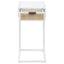 Kenneth - C Shape Side Table With Single Drawer - White