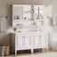 Double Sink Bathroom Vanity Set With Wall Mount Mirror Cabinet