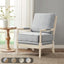 Arm Chair With Open Back Spindle Design, Padded Armrests