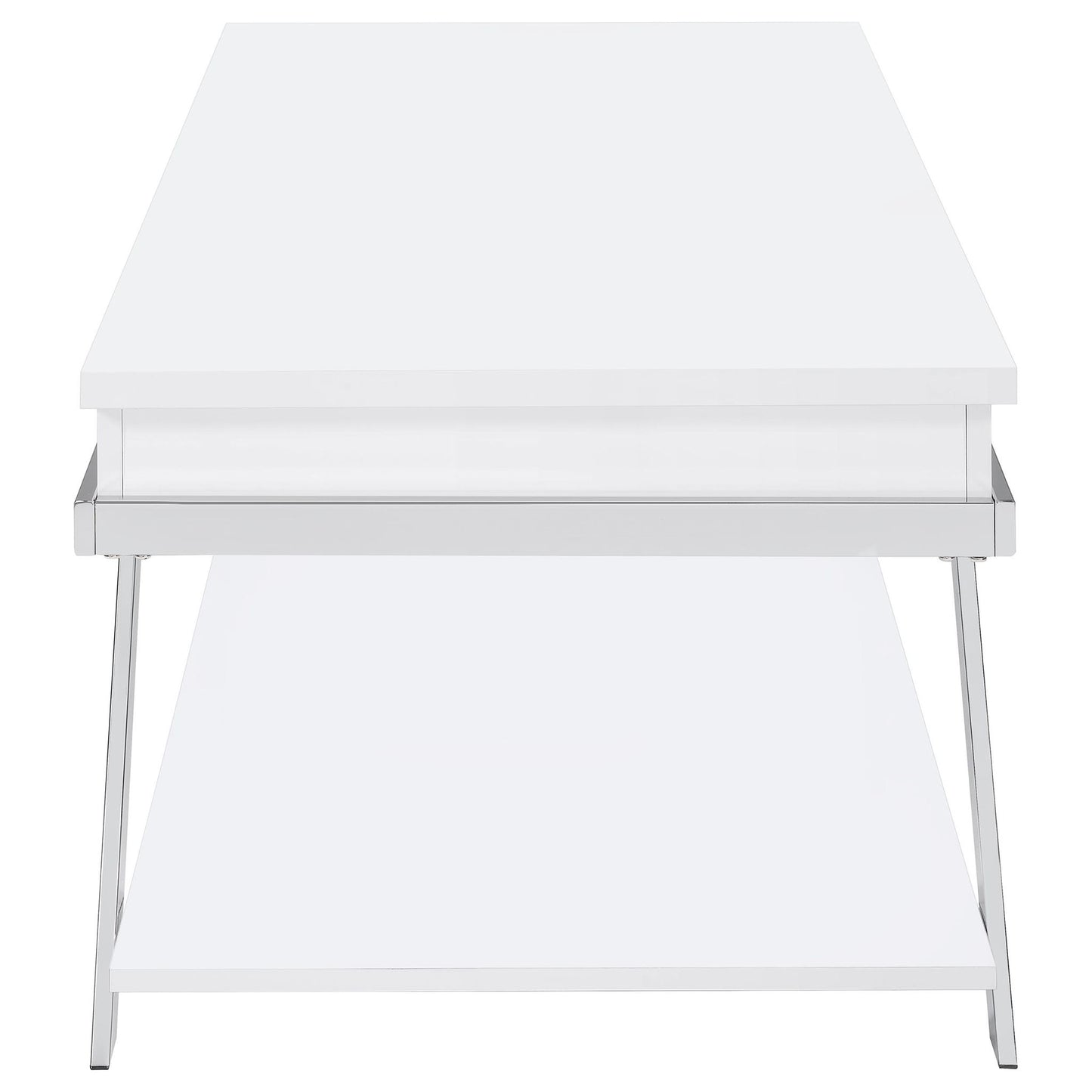 Briana - 2 Piece Coffee And End Table Set With Lift Top Legs - Gloss White