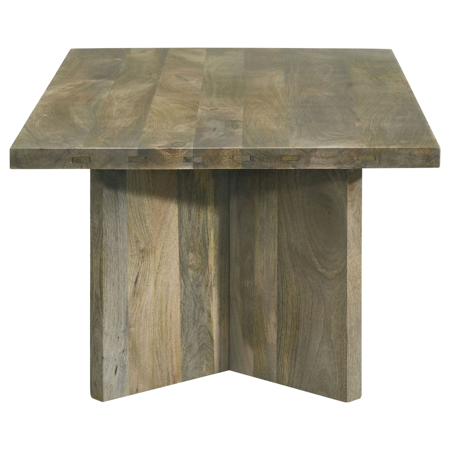 Neskowin - 2 Piece And End Table Set With Geometric Panels - Brown