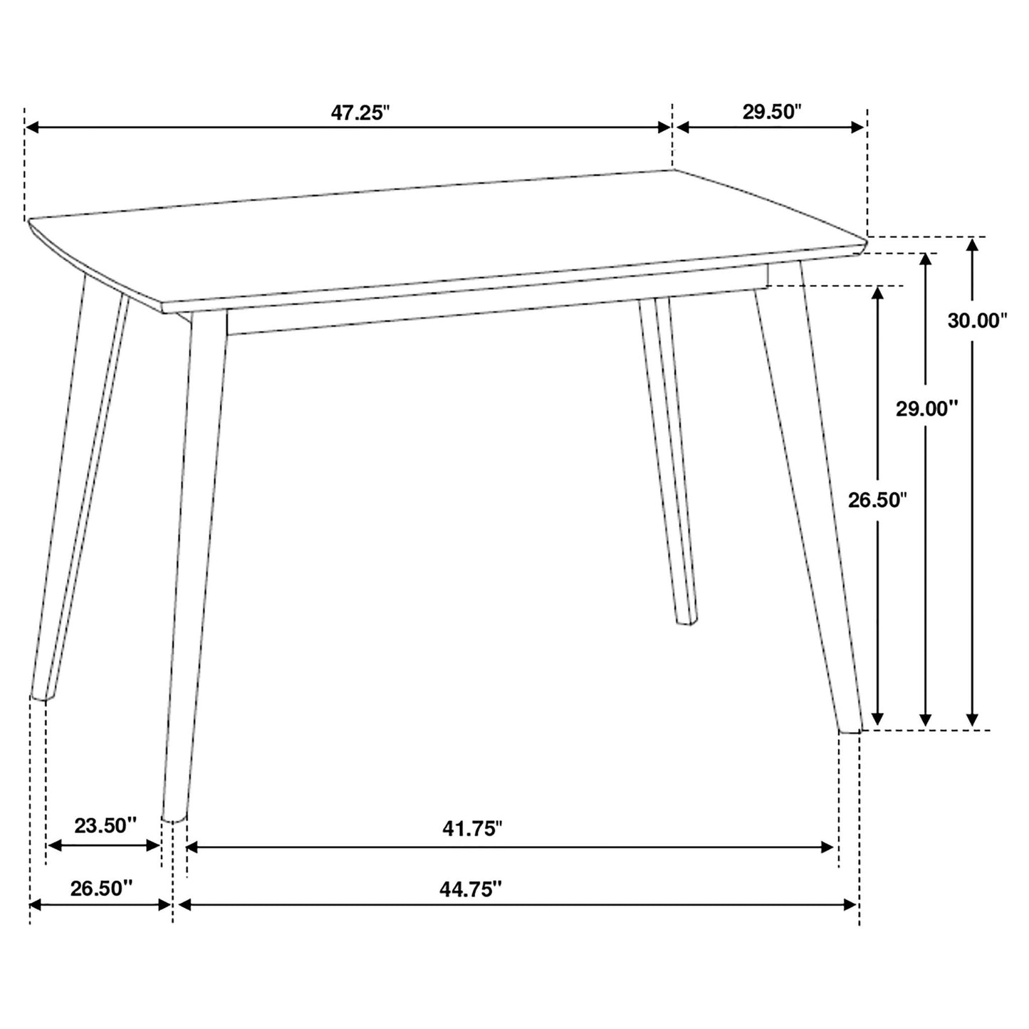 Retro Dining Table - Brown