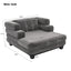 Oversized Chaise Lounge Sofa Bed With Deep Seat And Layered Armrests