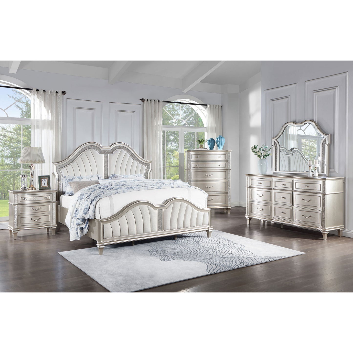 Katerina - Platform Bed With LED Light