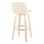 Toriano - Contemporary Fixed Height Barstool & Swivel With Round Footrest (Set of 2)