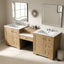 Double Sink Bathroom Vanity With Countertop, 2 Ceramic Sinks, 6 Drawers, Soft Close Design