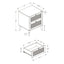 Accent Table & Storage Drawers - White