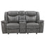 Carmen - Cool Motion Loveseat With Storage, With Reclining Function And Built In Storage - Gray