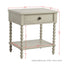 Traditional Durable Nightstand Table With Drawer And Shelf