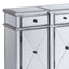Battista - Mirrored 3 Drawer Wine Cabinet - Silver