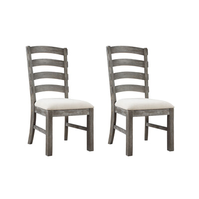 Upholstered Dining Chairs (Set of 2) - Brown - Wood