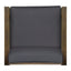 Enchanting Outdoor Club Chair With Slat Panel Design And Water Resistant Cushion - Dark Gray