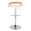 Grotto - Contemporary, Adjustable Barstool With Swivel With Rounded T Footrest (Set of 2)