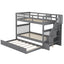 Stairway Bunk Bed & Storage And Guard Rail For Bedroom